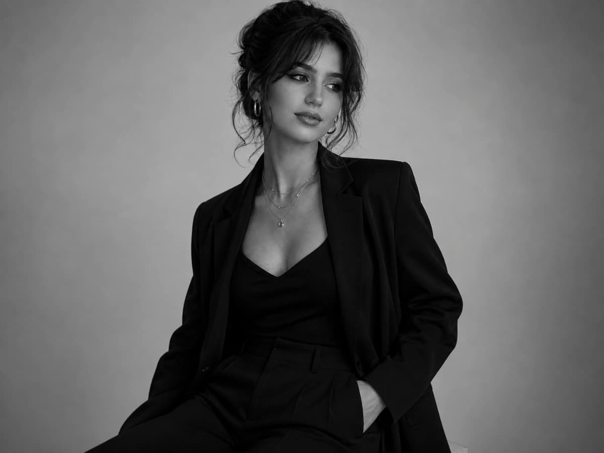 Hyper-Realistic Black and White Portrait Editorial